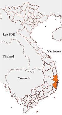 Cuora picturata range map