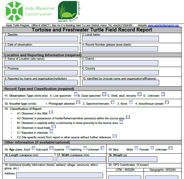 tft field record form Tft field record form