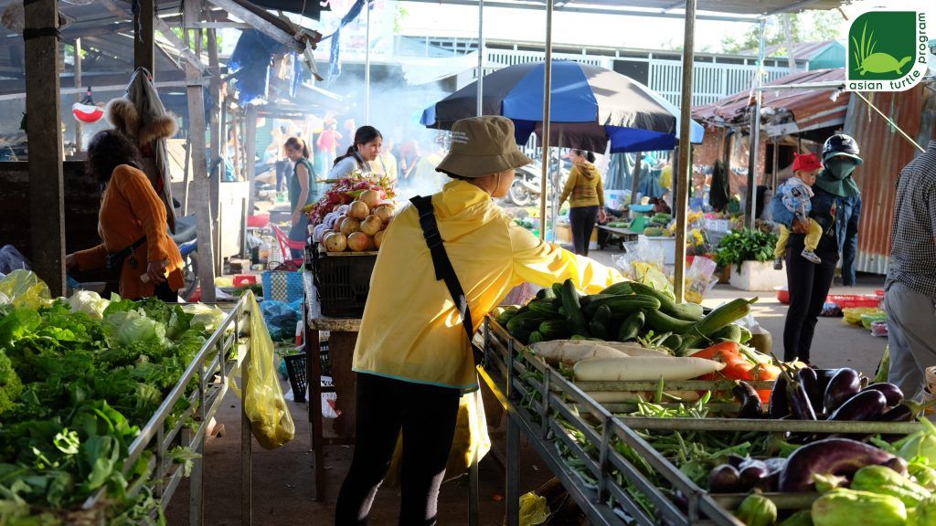 A visit to the local market was made to see what suitable food sources might be available for turtles at the centre. © ATP/IMC